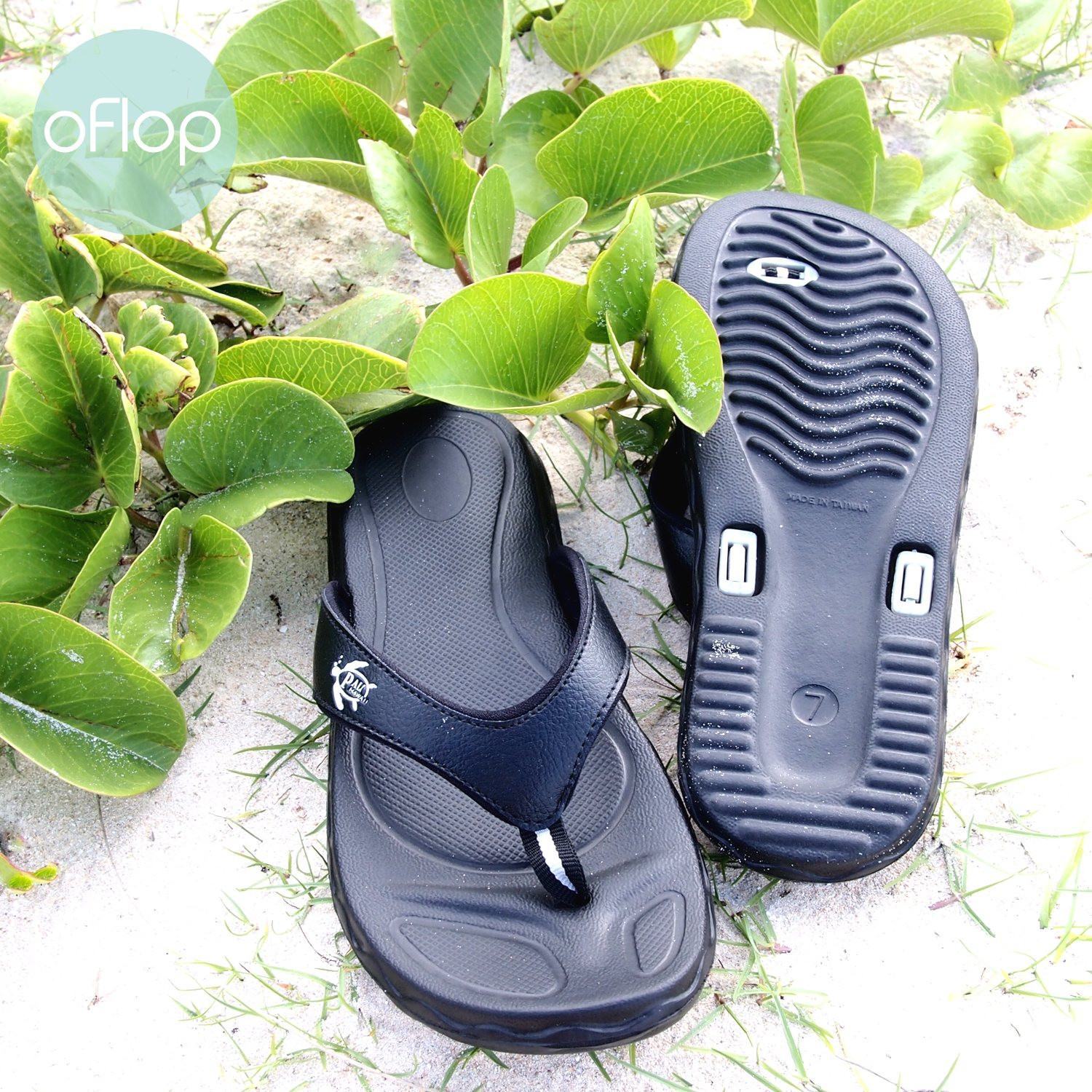 Black Kona Pali Hawaii Flip Flops oFlop